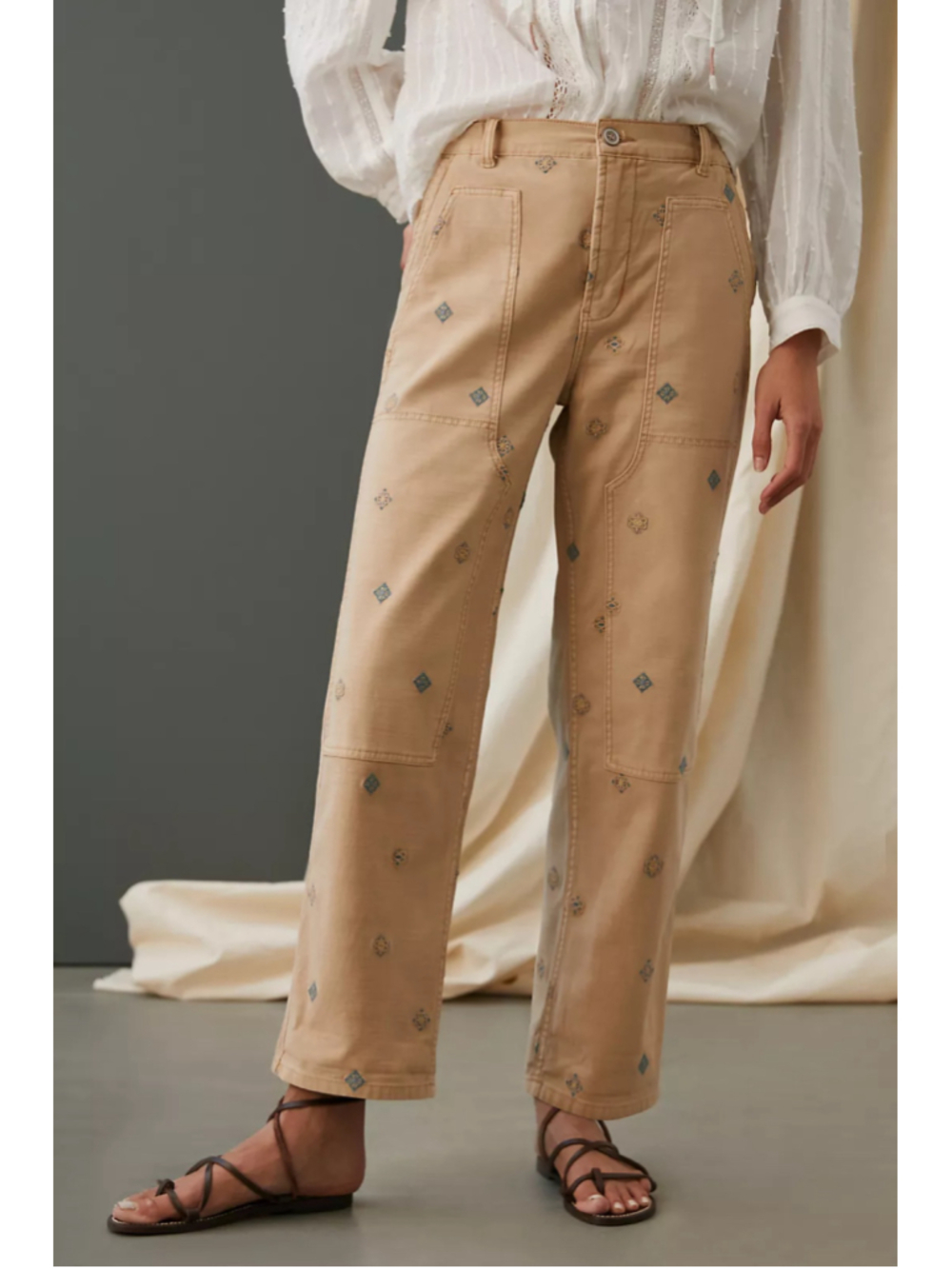 Pilcro The Roamer Embroidery Utility Pant